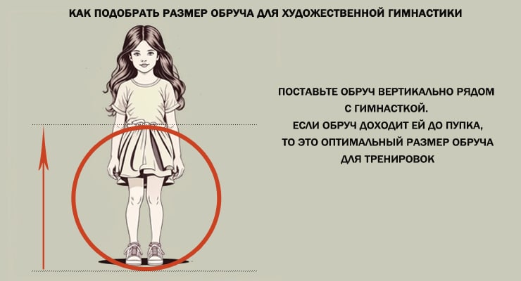 Как подобрать размер обруча для художественной гимнастики