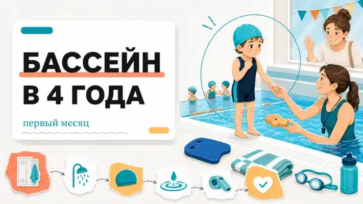 Плавание в 4 года: что нормально на первом месяце